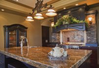 Granite Countertop In Kitchen — Stock Photo