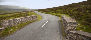 Rock Fence Along A Road In Sally Gap — Stock Photo
