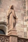 Sandstone Statue Of Mary — Stock Photo