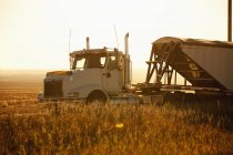 Landwirtschaftliches Fahrzeug im Feld — Stockfoto