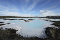 Blaue Lagune und Geothermalbad; — Stockfoto