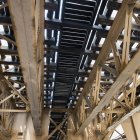 Beams under a bridge — Stock Photo
