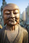 Bronzo affrontato buddha — Foto stock