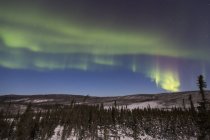 Northern Lights over James Dalton Highway — Stock Photo