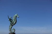 Seahorse sculpture in mexico — Stock Photo