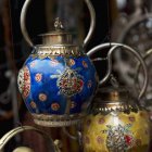 Ornate colourful teapots — Stock Photo