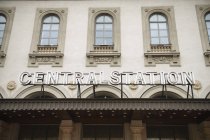 Знак для Центрального залізничного вокзалу — стокове фото
