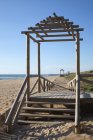 Wooden Structure At End Of A Boardwalk — Stock Photo