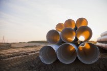 Culvert Pipe In Construction — Stock Photo