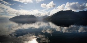 Clouds Reflected In Sognefjord — Stock Photo