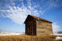Wooden Shed Stands Alone — Stock Photo