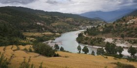 Puntshang Chhu річці — стокове фото