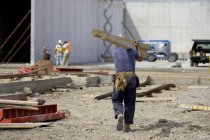 Trabajador de la construcción en Canadá - foto de stock