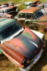 Viejos coches oxidados - foto de stock