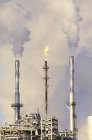 Oil Refinery with towers — Stock Photo