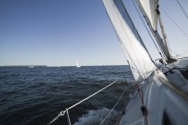 Sail Racing, West Vancouver Yacht Club, West Vancouver, Bc Canadá - foto de stock