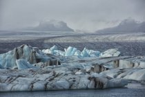 Lagune glaciaire est pleine d'icebergs — Photo de stock