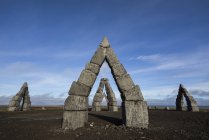 Arktisches Stonehenge, Nordostisland; Island — Stockfoto