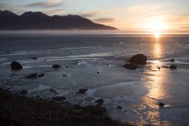 Sunset over the mudflats — Stock Photo