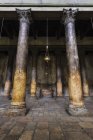 Columns in Church of Nativity — Stock Photo