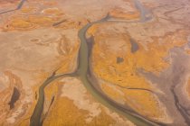 Veduta aerea di un ramo del fiume Noatak — Foto stock