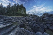 Volcanic bedrock at dawn — Stock Photo