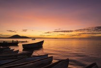 Barche da pesca al tramonto — Foto stock
