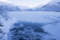 Paysage hivernal du lac Portage — Photo de stock