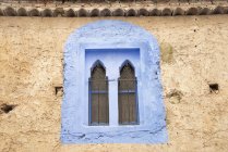 Blue painted window — Stock Photo