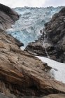 Briksdal-Gletscher in der Nähe von Olden — Stockfoto