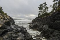 Rocky coastline at Pettinger Point — Stock Photo