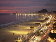 Praia de Copacabana e Avenida Atlântica — Fotografia de Stock