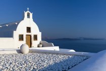 Igreja; Fira, Santorini, Grécia — Fotografia de Stock