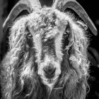 Чорно-біла коза — стокове фото