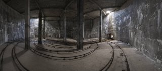 Inside abandoned holding tank — Stock Photo