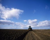 Tractor Ploughing Field — Stock Photo