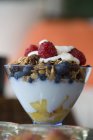 Fruit And Granola In Yogurt — Stock Photo