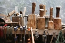 Tofino, British Columbia, Canada; Wood Carving Tools From The First Nations — Stock Photo