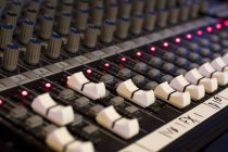 Mixing Console with settings and lights — Stock Photo