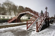 Treppe im Winter tagsüber — Stockfoto
