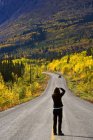 Photographer On Yukon Road — Stock Photo