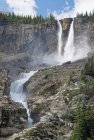 Cataratas gemelas en el Parque Nacional Yoho - foto de stock