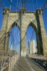 Бруклинский мост, Нью-Йорк, Сша — стоковое фото