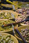 Sortierte Oliven auf dem Markt — Stockfoto