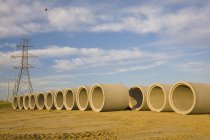Row Of Sewer Pipes — Stock Photo