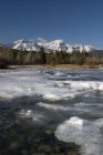 Mountain River se derrite en primavera - foto de stock