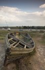 Beached Boat, Alnmouth, Northumberland — Stock Photo