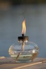 Oil Candle Burning — Stock Photo