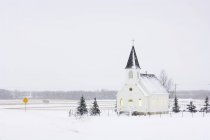 Steeple Church In Winter — Stock Photo