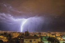 Lightning Strike Over Cochabamba; Cochabamba, Bolivia — Stock Photo